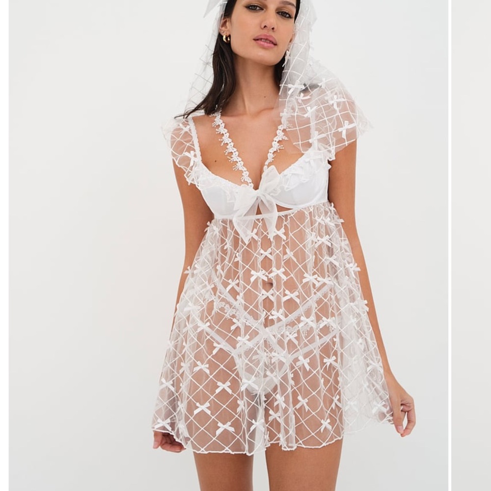 for love and lemons x victoria’s secret fiorella slip dress
